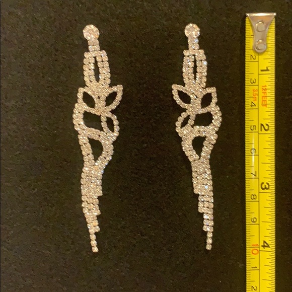 Rhinestone earrings - Picture 2 of 2